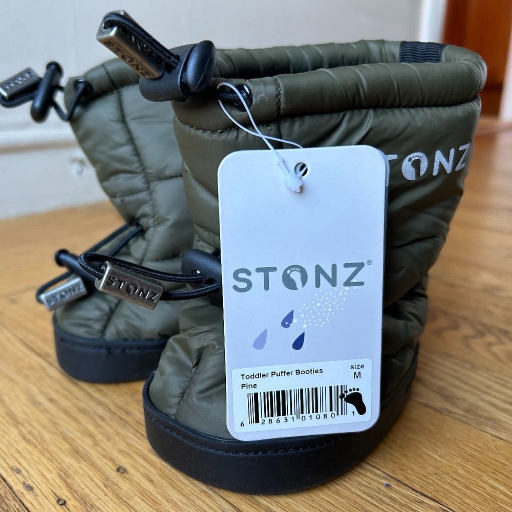 Stonz Puffer Toddler/Baby Booties, Pine, Size Medium